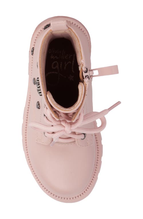Olivia Miller Kids' Astro Stud Combat Boot In Pink
