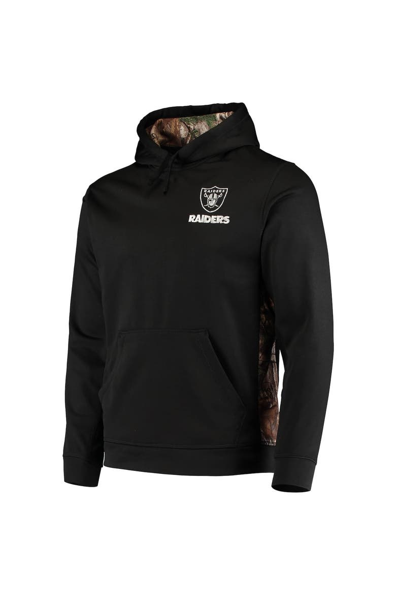 Men's Dunbrooke Black/Realtree Camo Las Vegas Raiders Logo Ranger Pullover Hoodie, Alternate, color, Black
