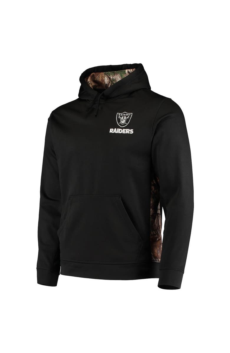 DUNBROOKE Men's Dunbrooke Black/Realtree Camo Las Vegas Raiders Logo Ranger Pullover Hoodie, Alternate, color, Black