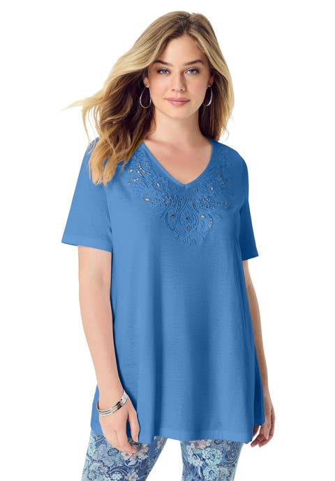 Eyelet Swing Tee (Plus)
