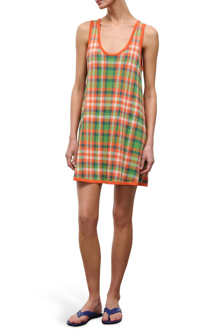Piazza Sleeveless Minidress, Main, color, VILLA PLAID