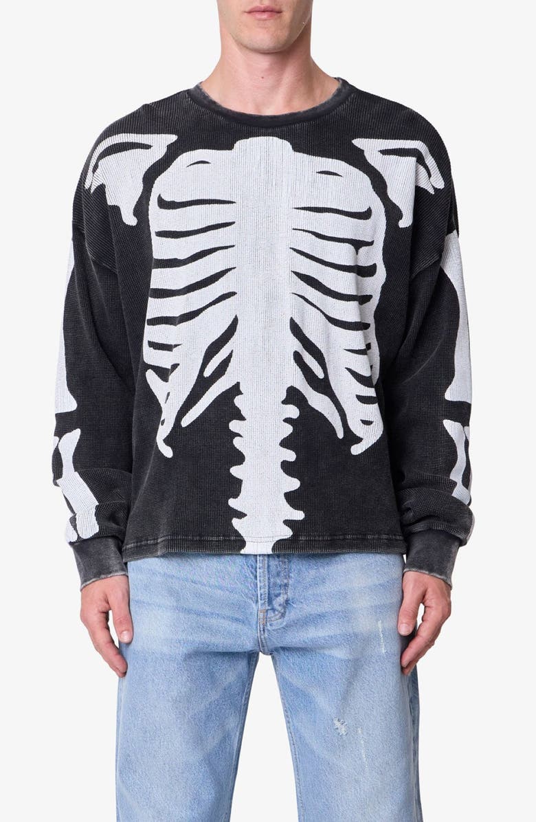 mnml Skeleton Thermal Long Sleeve Graphic T-Shirt, Main, color, 