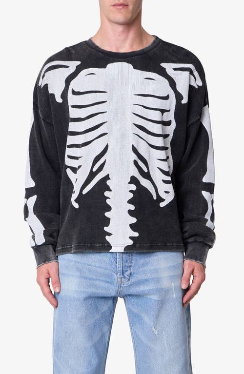 Mnml Skeleton Thermal Long Sleeve Graphic T-shirt In Black