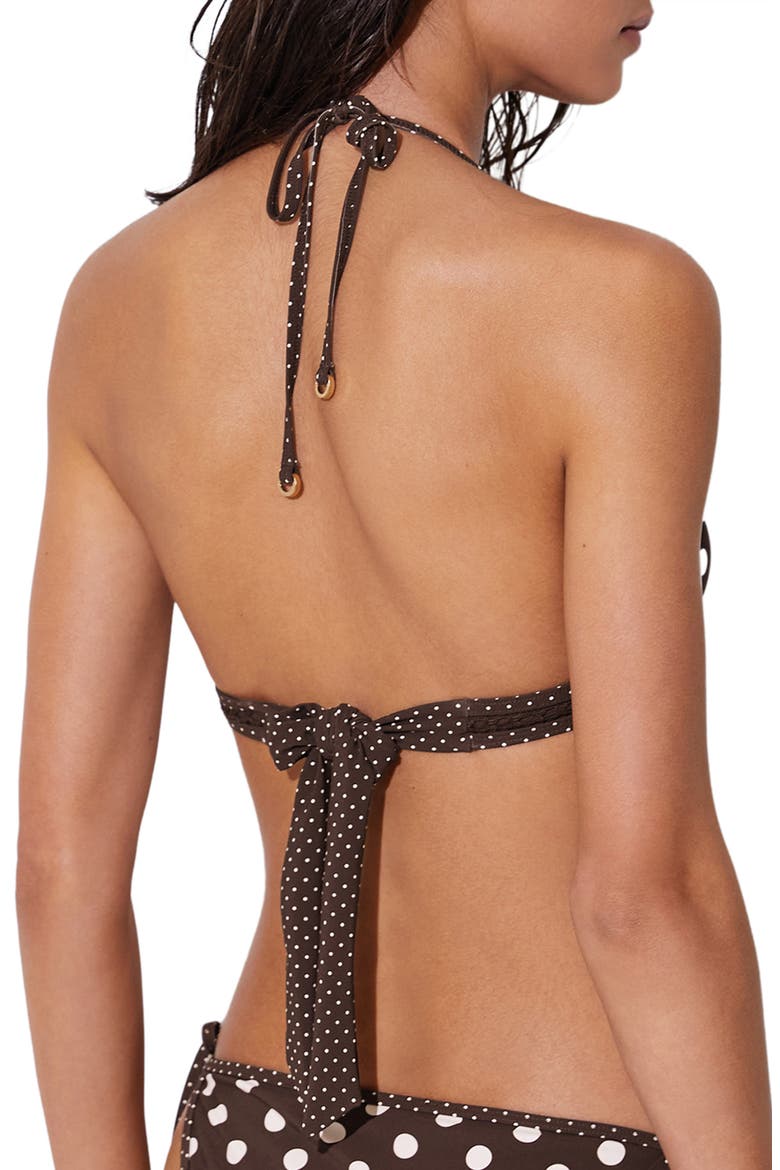 Hennel Triangle Bikini Top, Alternate, color, CHOCOLATE BROWN