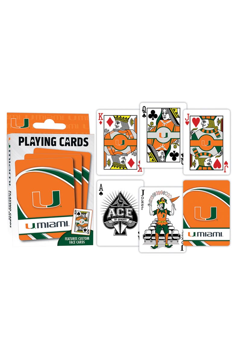 Miami Hurricanes Playing Cards, Alternate, color, Multicolor