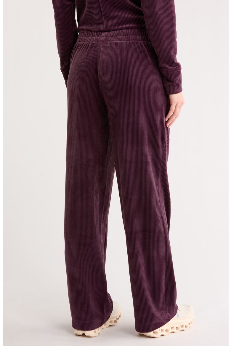 Ribbed Velour Pull-On Pants, Alternate, color, PLUM PERFECT