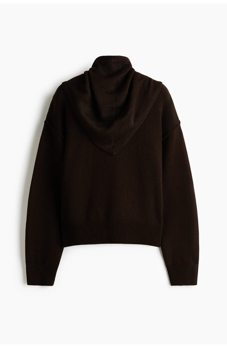 H&M Jumper With Scarf, Main, color, Dark Brown