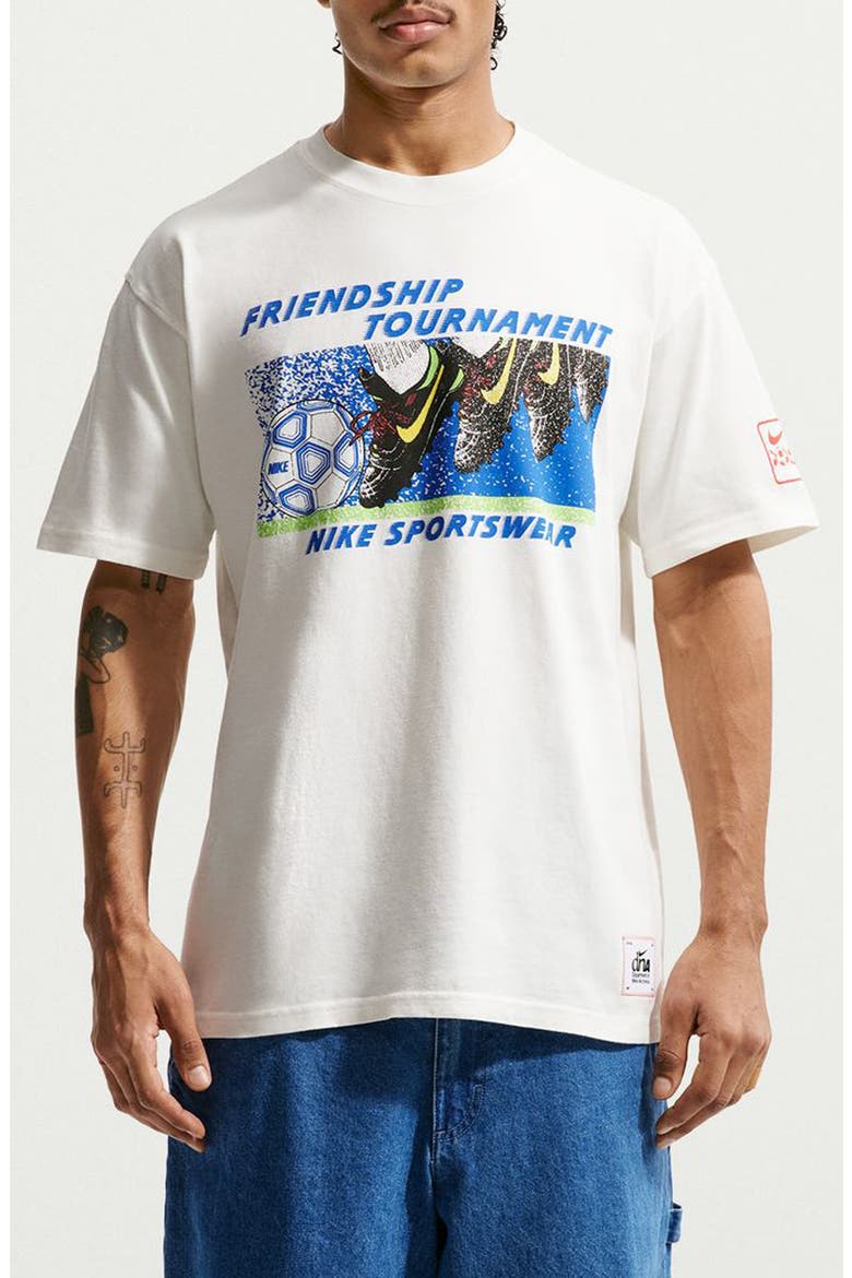 Friendship Tournament Soccer Graphic T-Shirt, Main, color, SAIL