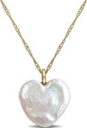 Julianna B. Cultured Pearl Heart Pendant Necklace 14k