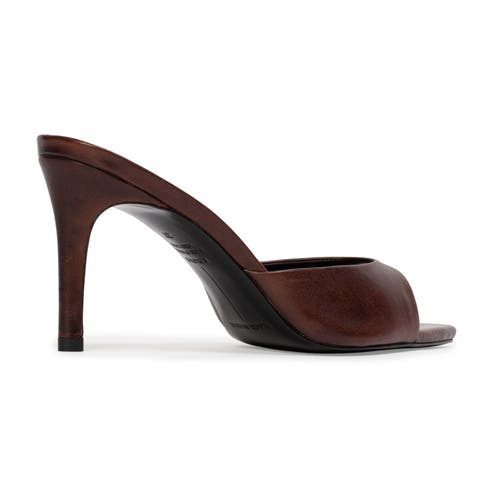 Black Suede Studio Brea 80 Distressed Leather In Brown