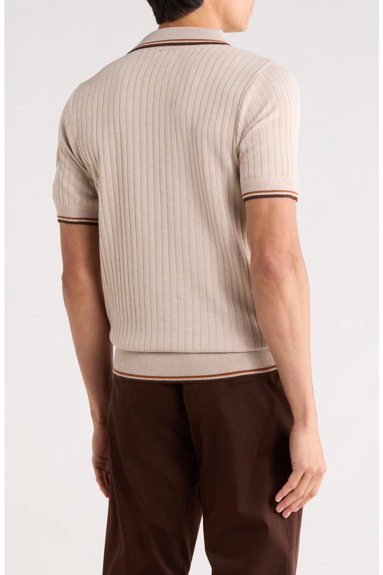 Knit Polo Sweater, Alternate, color, BEIGE
