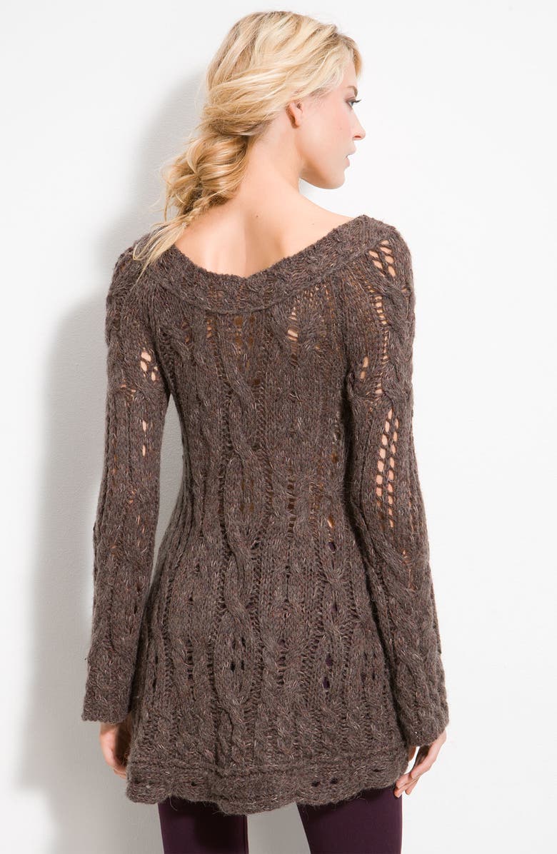 Free People 'Cable Fluted' Pullover, Alternate, color,