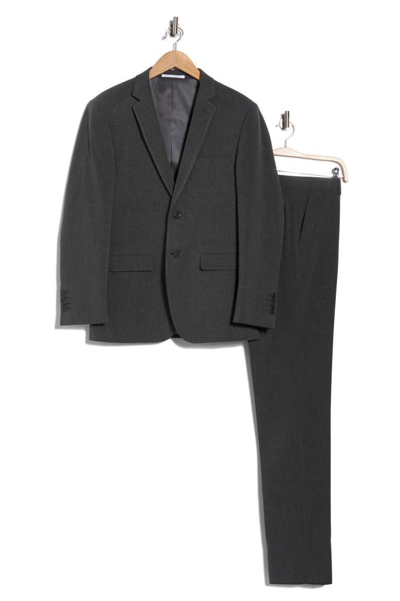 Slim Fit Four-Way Stretch Suit, Alternate, color, DARK GREY