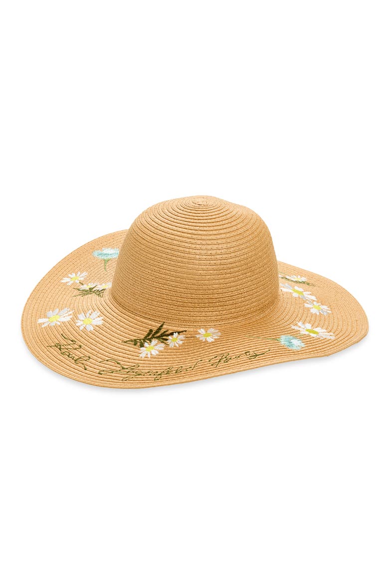 Karl's Garden Straw Floppy Sun Hat, Main, color, NATURAL