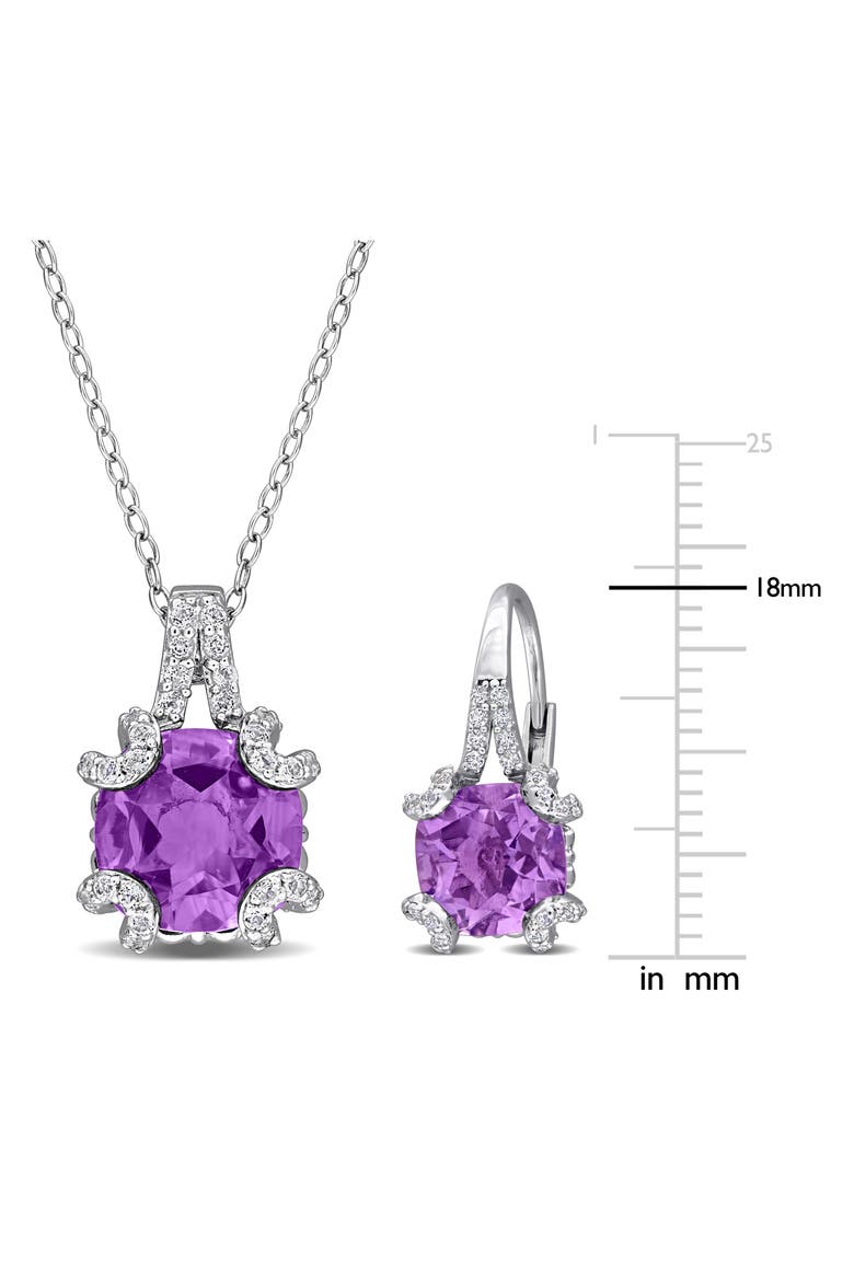 Amethyst Necklace & Earrings Set, Alternate, color, PURPLE