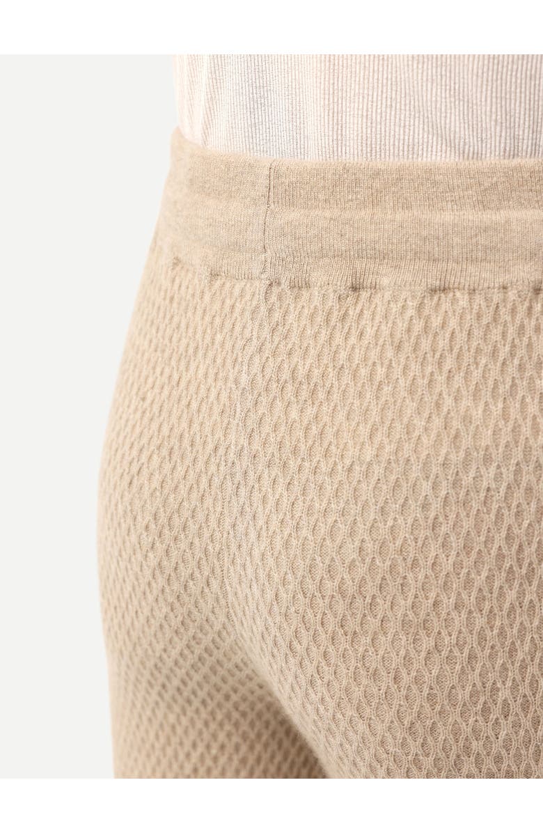 GOBI Mongolian Cashmere Textured Cashmere Pants, Alternate, color, Warm Grey
