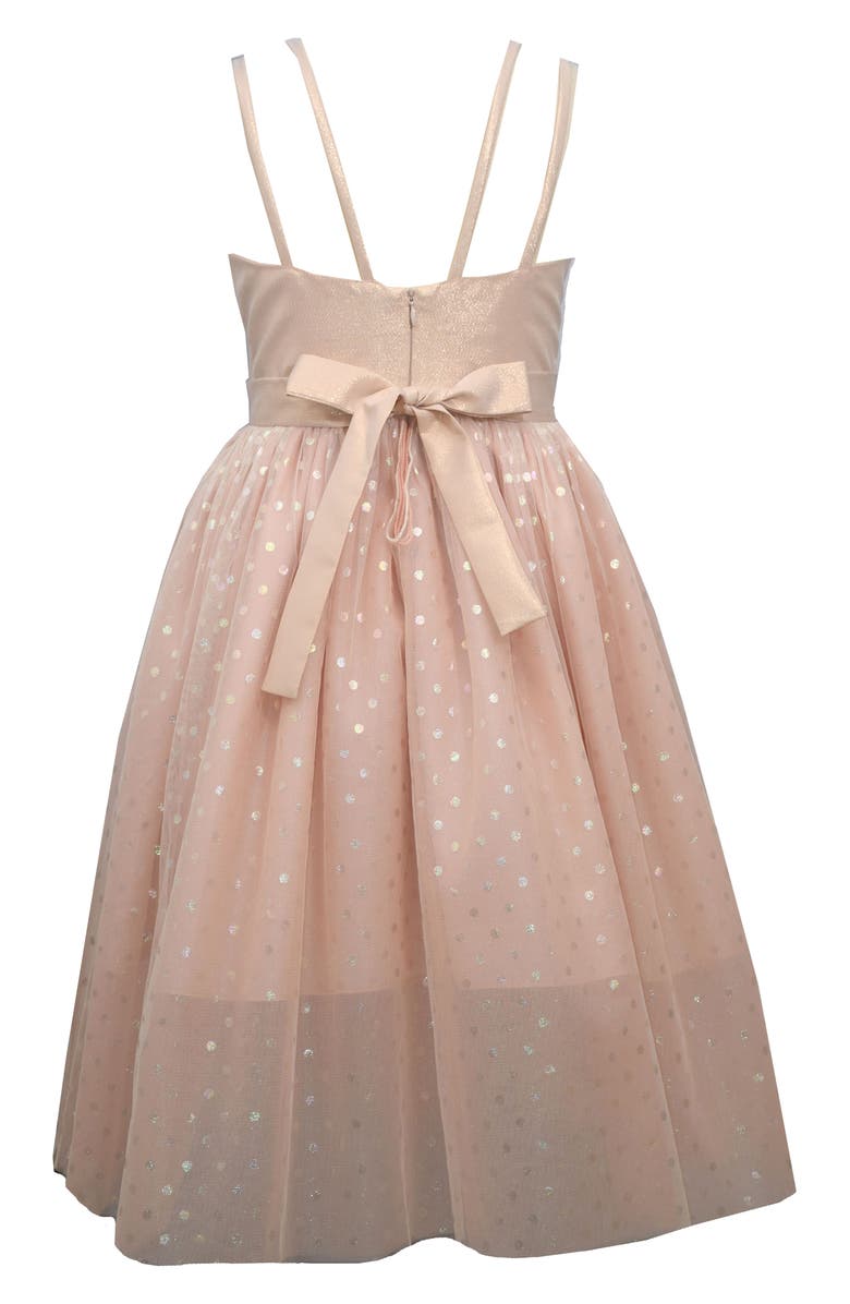 GERSON & GERSON Iris & Ivy Sleeveless Foil Dot Party Dress, Alternate, color, 