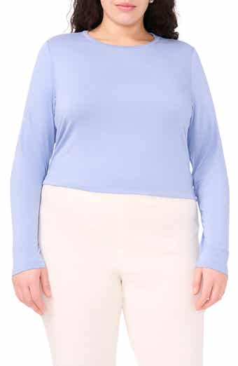 Halogen® Crewneck Long Sleeve Knit Top