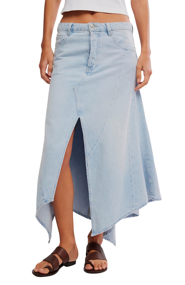 Free People Aquarius Handkerchief Denim Skirt | Nordstrom
