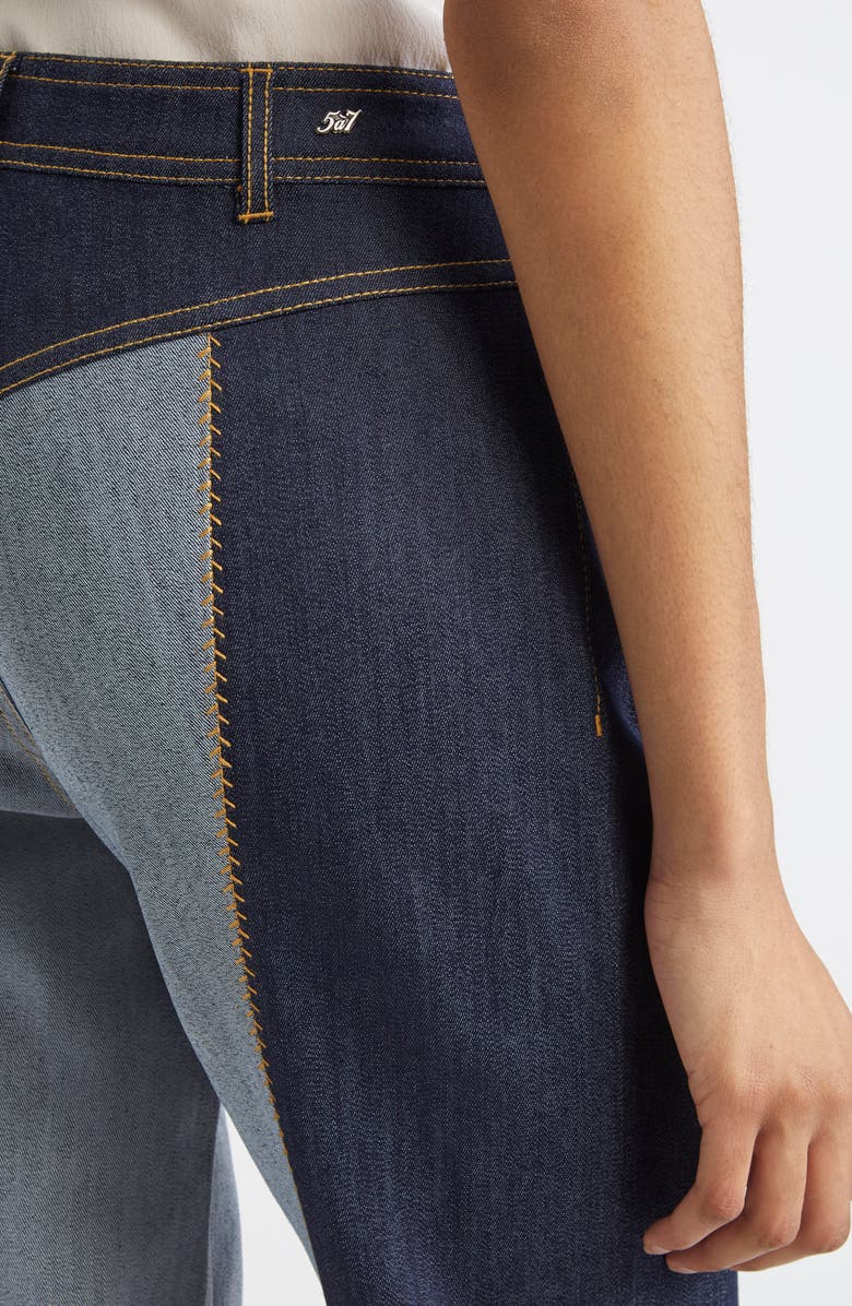 Cinq à Sept Francine Contrast Wide Leg Jeans, Alternate, color, Indigo