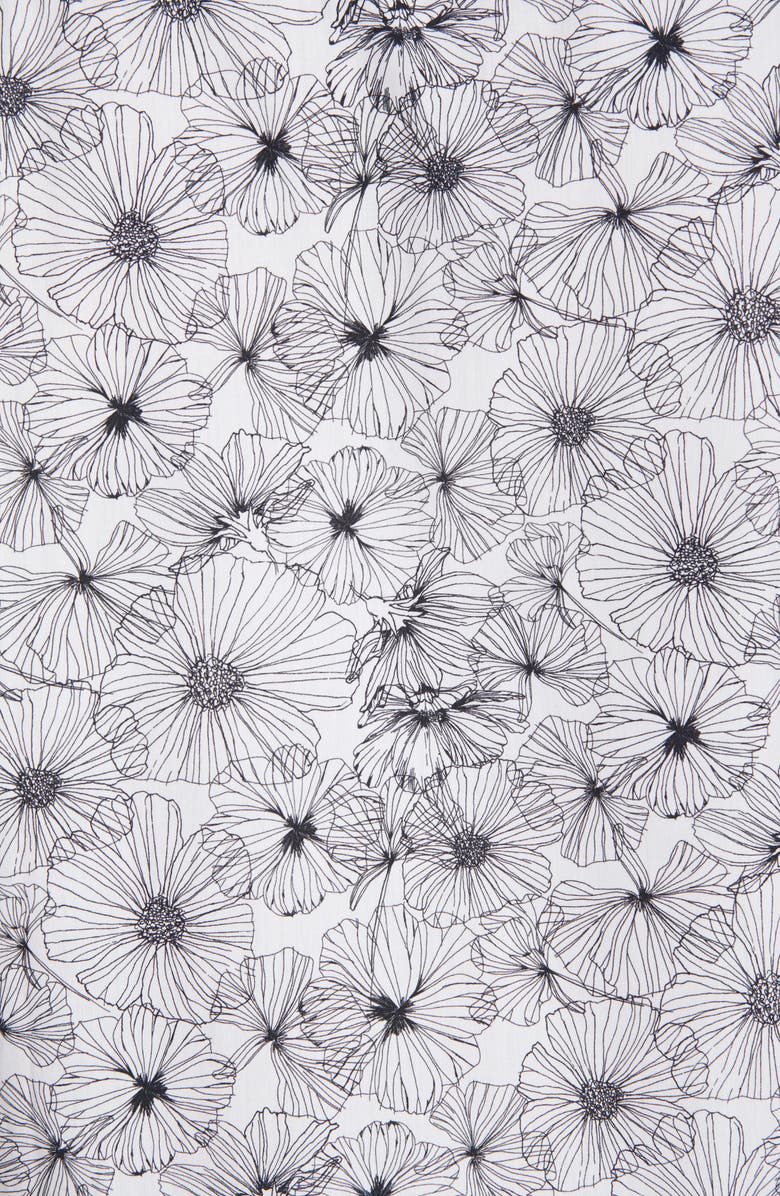 Bugatchi Shaped Fit Floral Print Button-Up Shirt, Alternate, color,