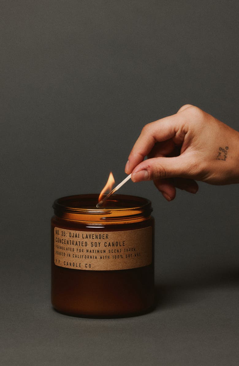 P.F. Candle Co. Ojai Lavender Large Concentrated Candle, Alternate, color, Brown