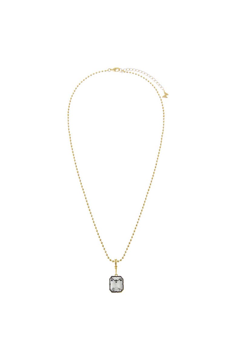 BY ADINA EDEN CZ Emerald Encased Statement Necklace Charm, Alternate, color, Gold