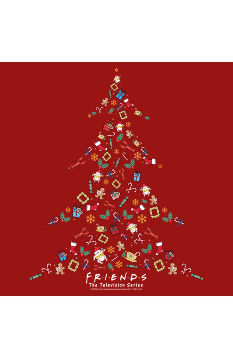 Friends Women's Friends Christmas Icons  Graphic T-Shirt, Alternate, color, Red
