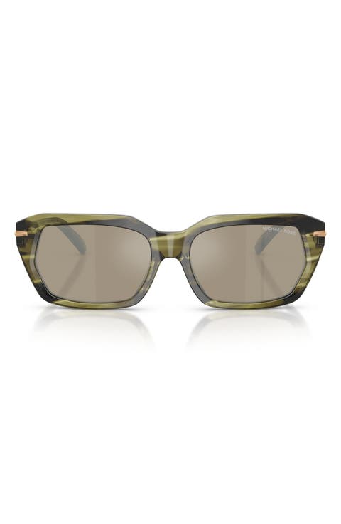 Lake Tahoe 54mm Mirrored Rectangular Sunglasses