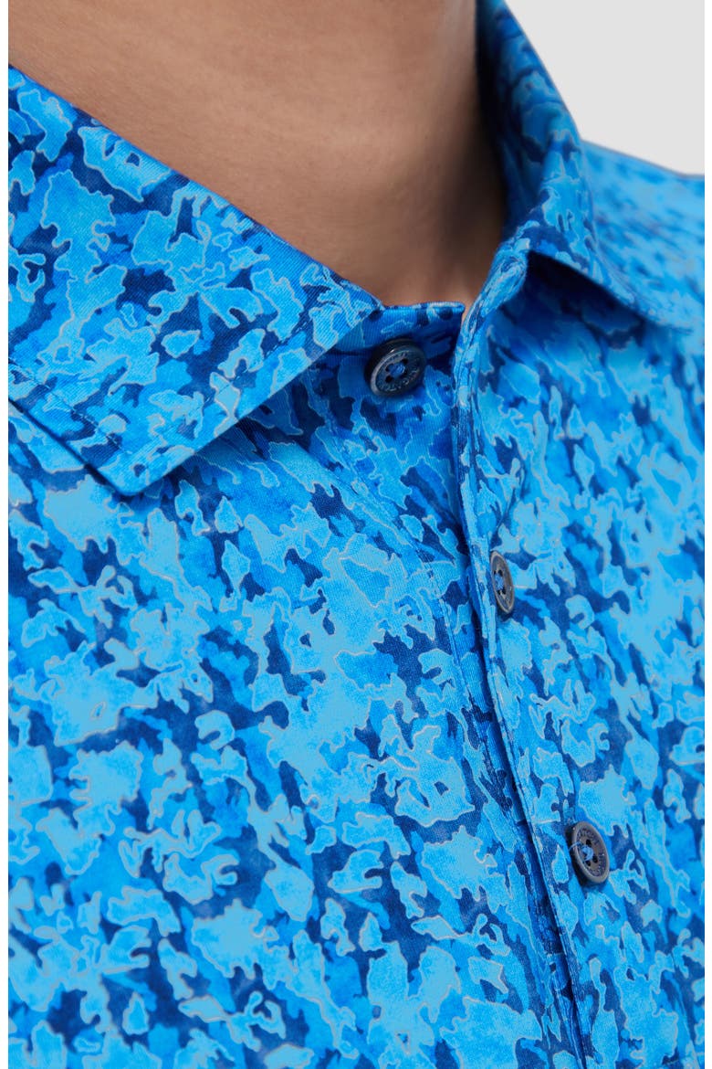 Victor OoohCotton® Abstract Print Polo, Alternate, color, CLASSIC BLUE