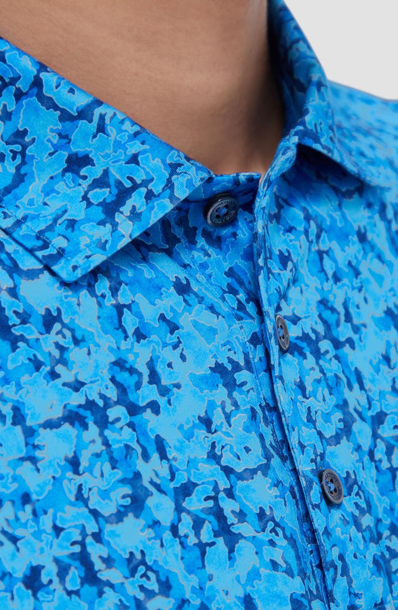 Bugatchi Victor OoohCotton<sup>®</sup> Abstract Print Polo, Alternate, color, Classic Blue