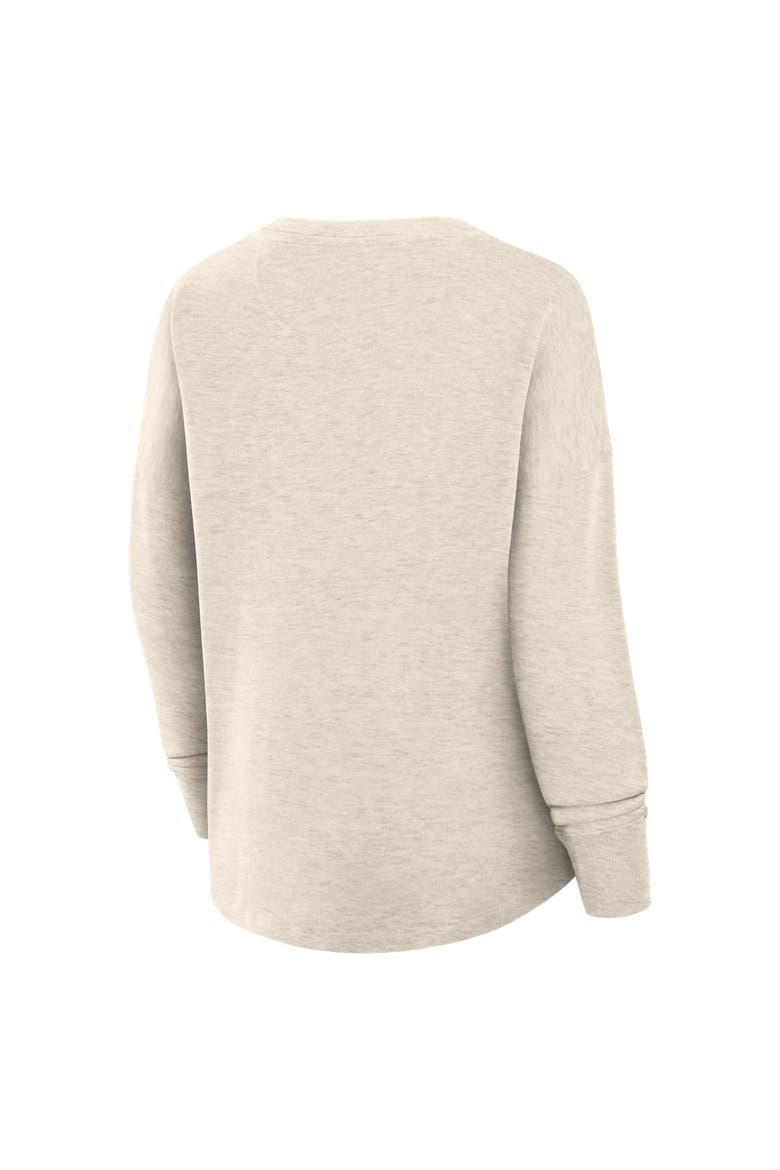 Women's Fanatics Cream Seattle Seahawks Oversized Heritage Sweatshirt, Alternate, color, Cream