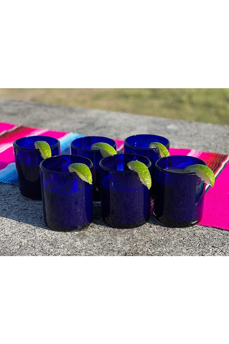 Solid Tumbler Glasses - Set of 6, Alternate, color, Cobalt