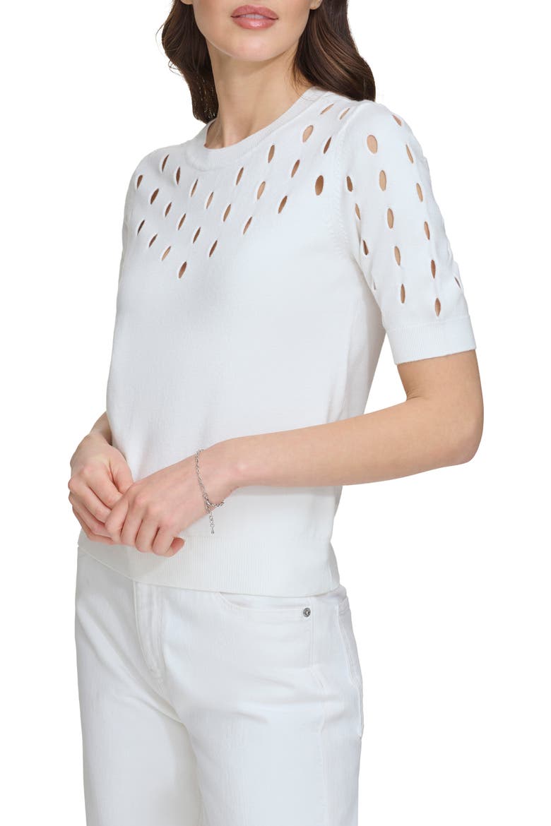 Cutout Detail Sweater, Alternate, color, IVORY