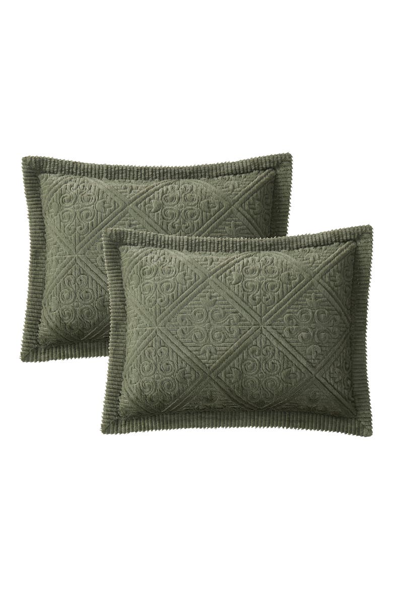 Westland Reversible Quilt & Shams Set, Alternate, color, OLIVE MOSS