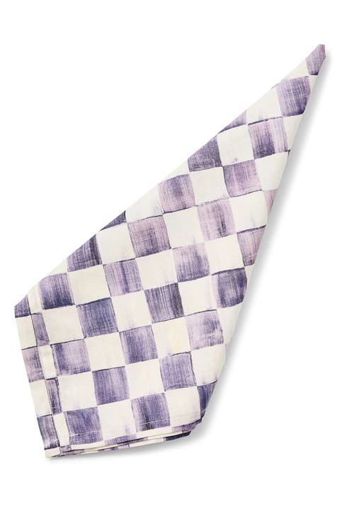 Violet Check Napkin