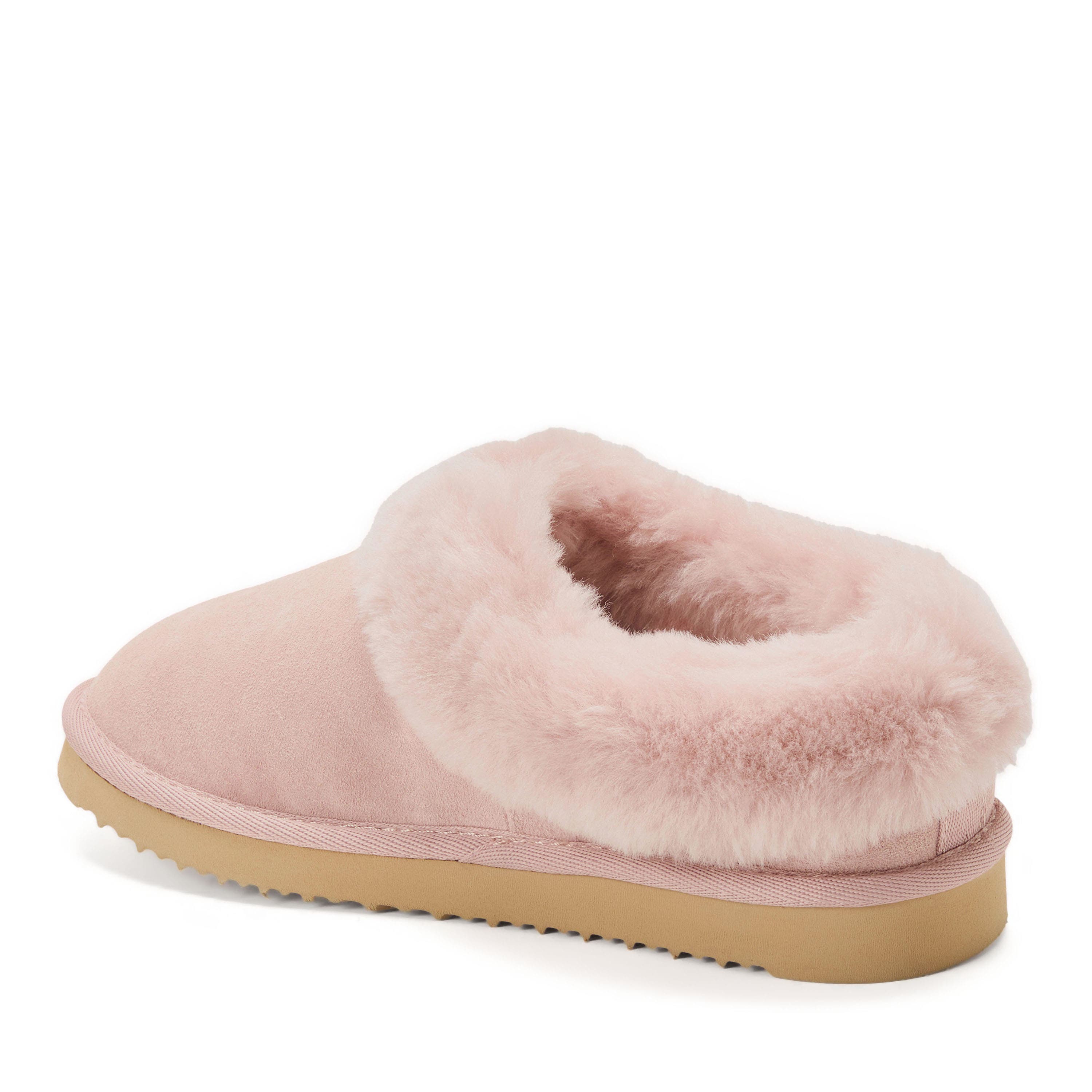 DEARFOAMS Fireside Adelaide Genuine Shearling Clog Slipper, Alternate, color, Dusty Pink