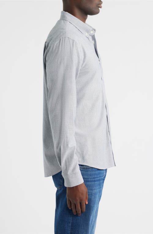 Rails Vance Stripe Cotton Blend Button-down Shirt In Gray