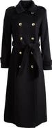 Lauren Ralph Lauren Belted Wool Blend Peacoat