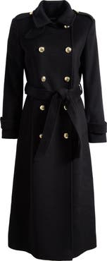 Lauren Ralph Lauren Belted Wool Blend Peacoat