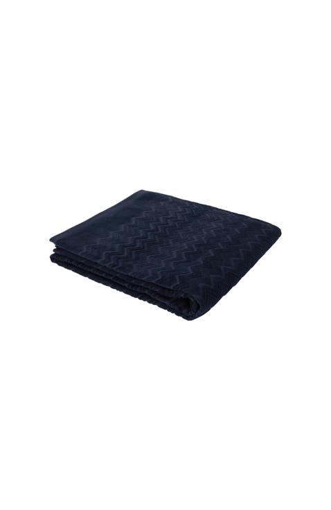 Chalk 150x100 Cm Beach Towel In Zigzag Cotton Terry Cloth