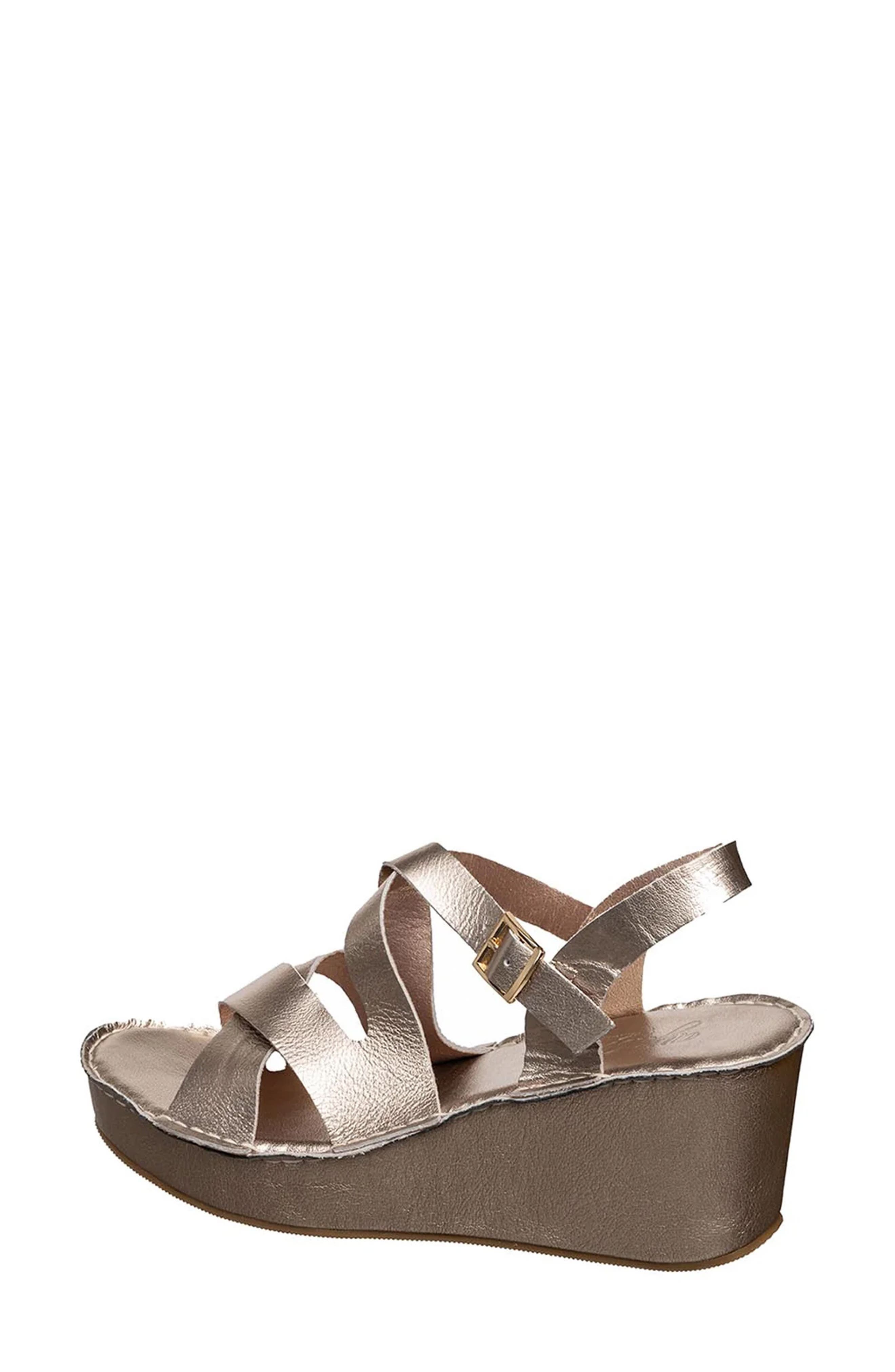 ANTELOPE Sari Platform Wedge Sandal, Alternate, color, Champagne