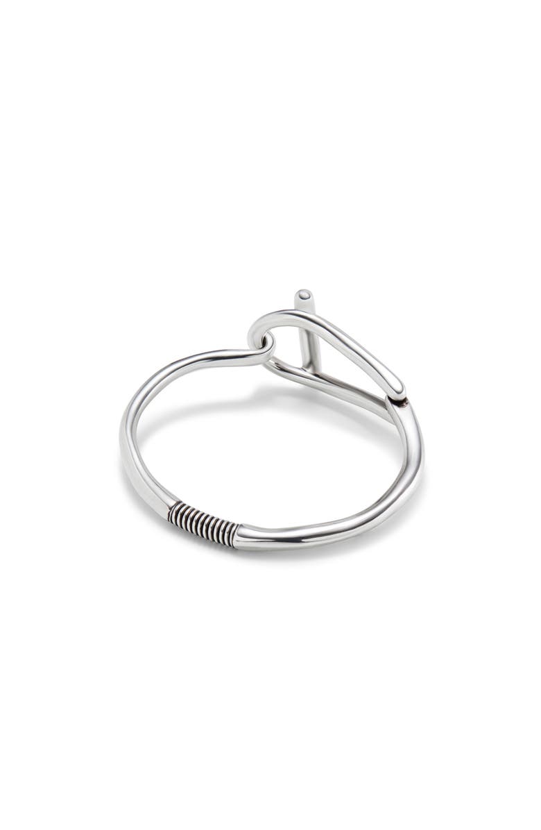 UNODE50 Bangle Bracelet with Medium Sized Link, Alternate, color, Silver