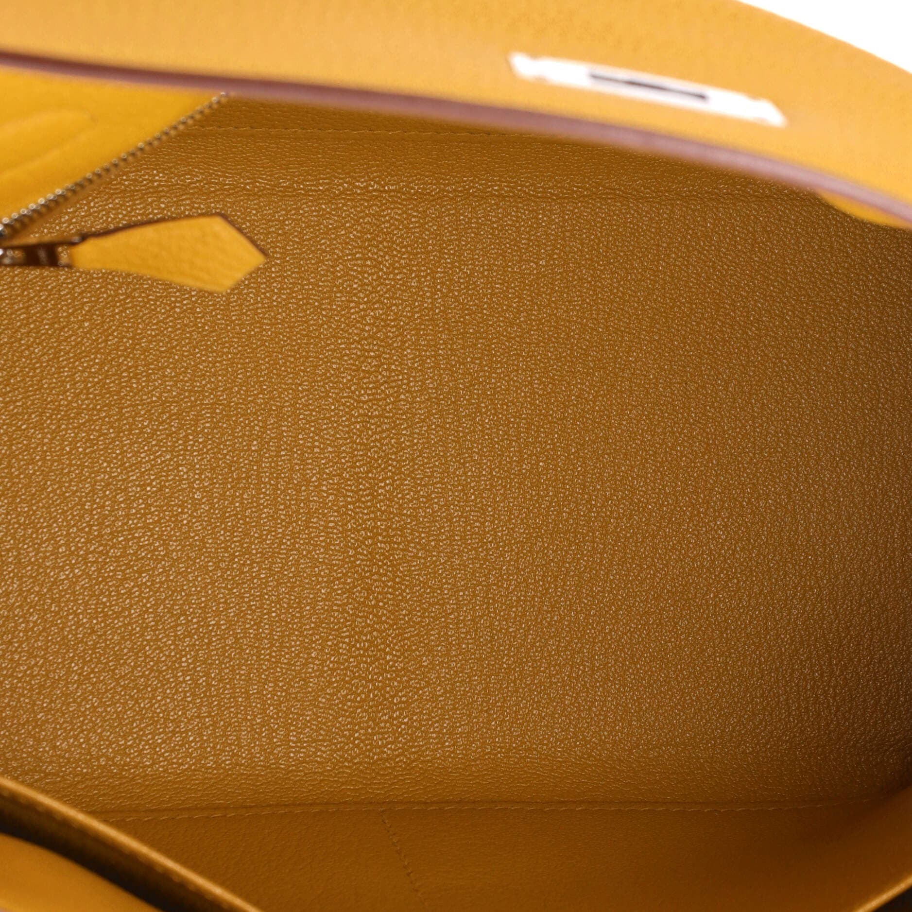 Pre-Owned Hermes Kelly Handbag Yellow Togo with Palladium Hardware 28, Alternate, color, 