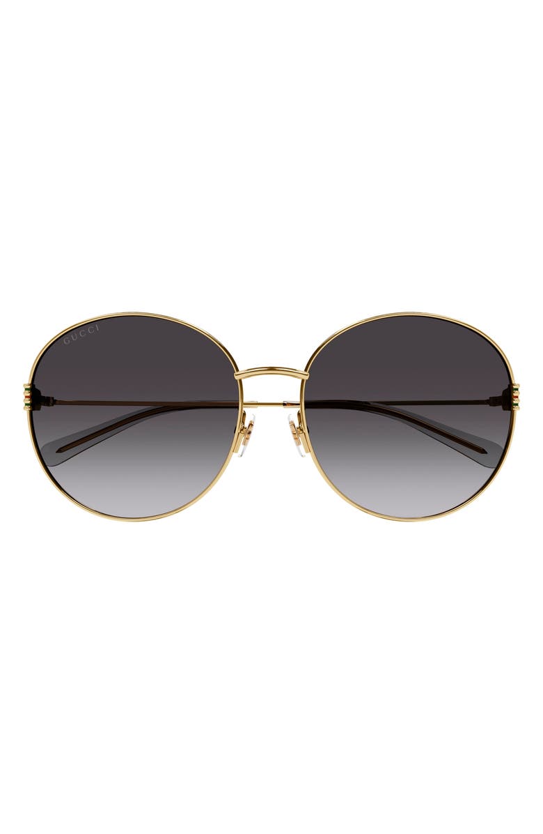 Gucci 60mm Gradient Round Sunglasses, Main, color,