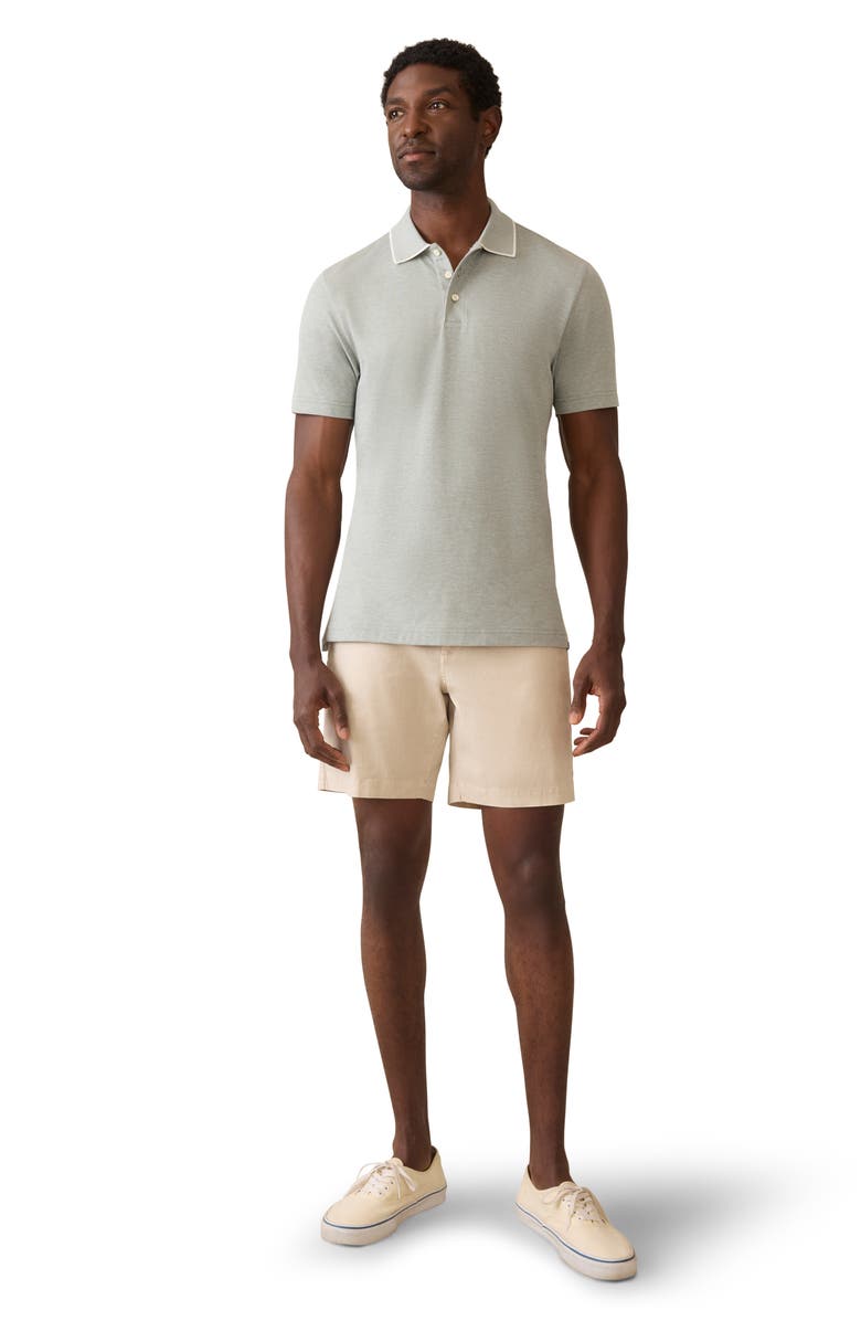 Faherty Movement Piqué Knit Polo, Alternate, color, Moss Stone Melange
