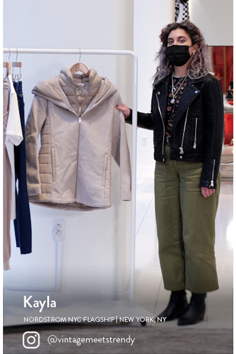 Viviana Mix Media Hooded Wool Blend Jacket video