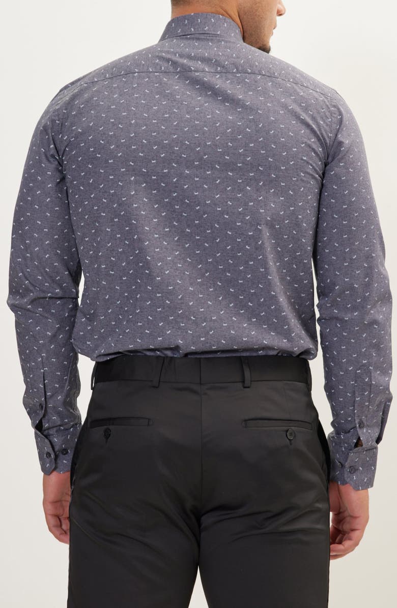 RON TOMSON Print Cotton Dress Shirt, Alternate, color, 