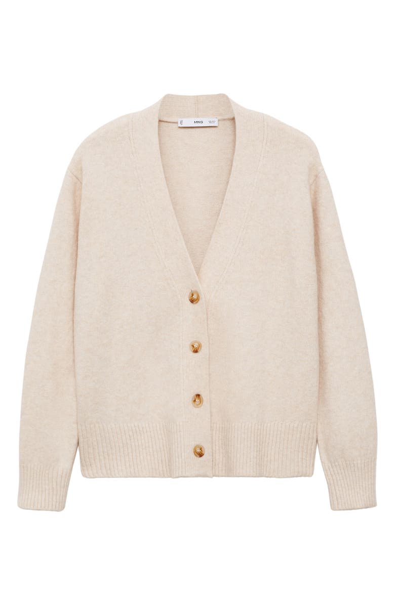 MANGO Marina V-Neck Cardigan, Alternate, color, Sand