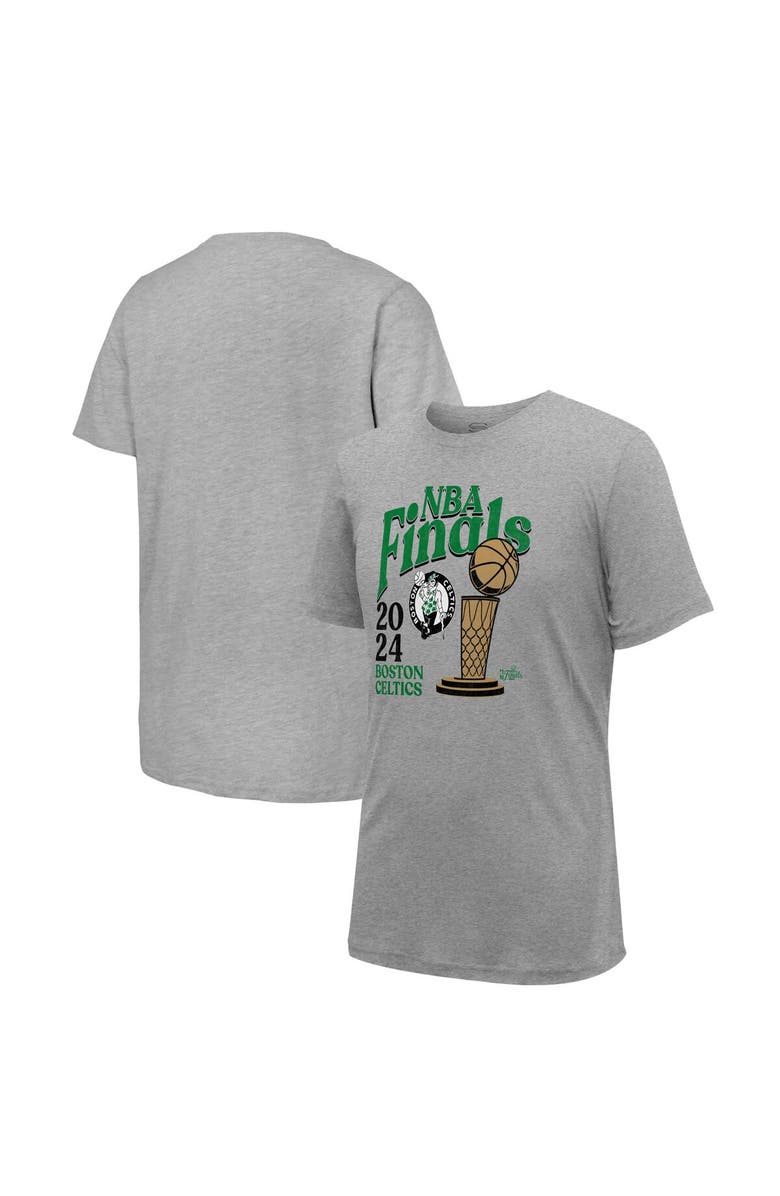 Stadium Essentials Unisex Stadium Essentials Heather Gray Boston Celtics 2024 NBA Finals Revolution T-Shirt, Alternate, color, 
